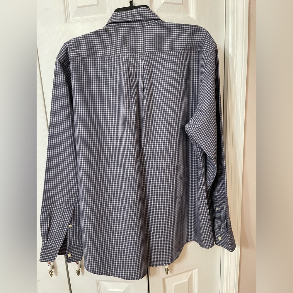 LL BEAN Men’s Blue Dress Shirt - Size Reg M-Long Sleeve Button Down - EUC - Picture 7 of 7